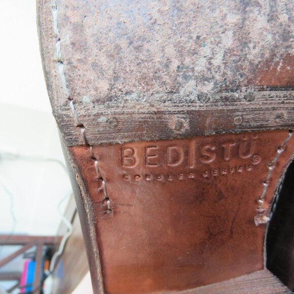 BED STU Bench Made Cobbler Series Wingtip Derby Brogue Shoes Brown Leather 10 - Picture 14 of 15